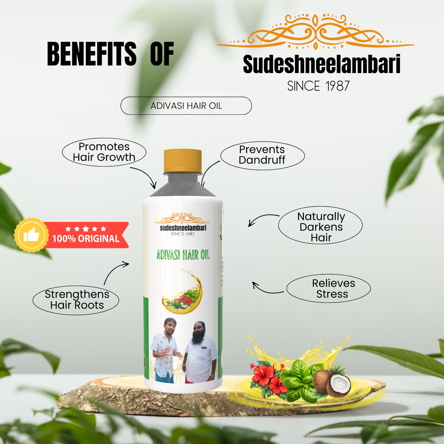 🪔 Sudesh Neelambari Herbal Hair Oil –  100% Original Adivasi Hair Growth Solution 500ml